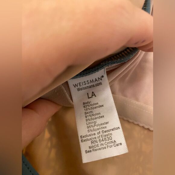 Weissman solo Dance costume custom sage green Laser Cut Floral Dress D11433 LA - Picture 7 of 10